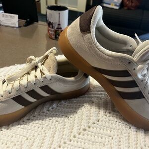 Adidas Cream and Brown Casual Sneakers